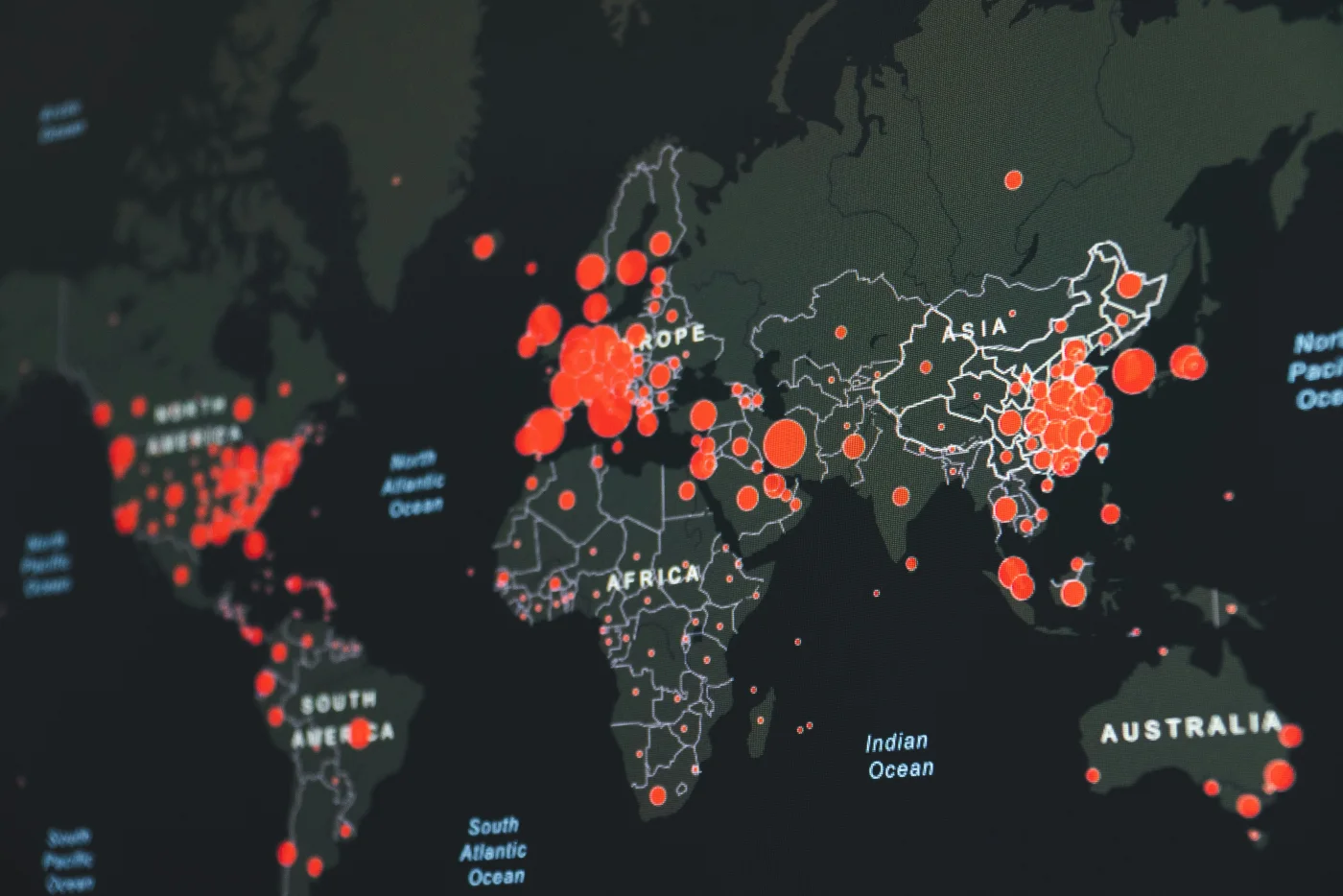 Global Risk Forecast map dashboard with regional risk views